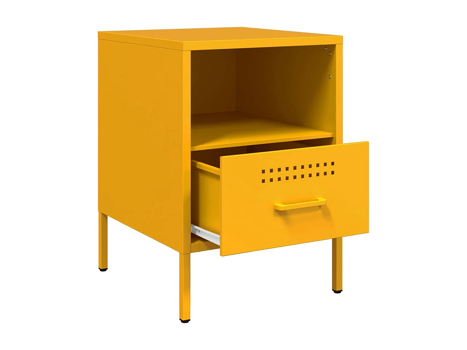 Tables de chevet 2 pcs jaune moutarde 36x39x50,5 cm acier
