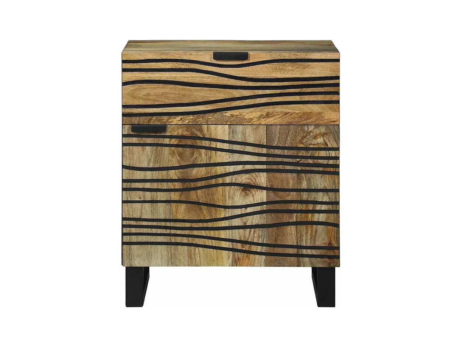 Mesita de noche 50x33x60 cm – Madera maciza de mango