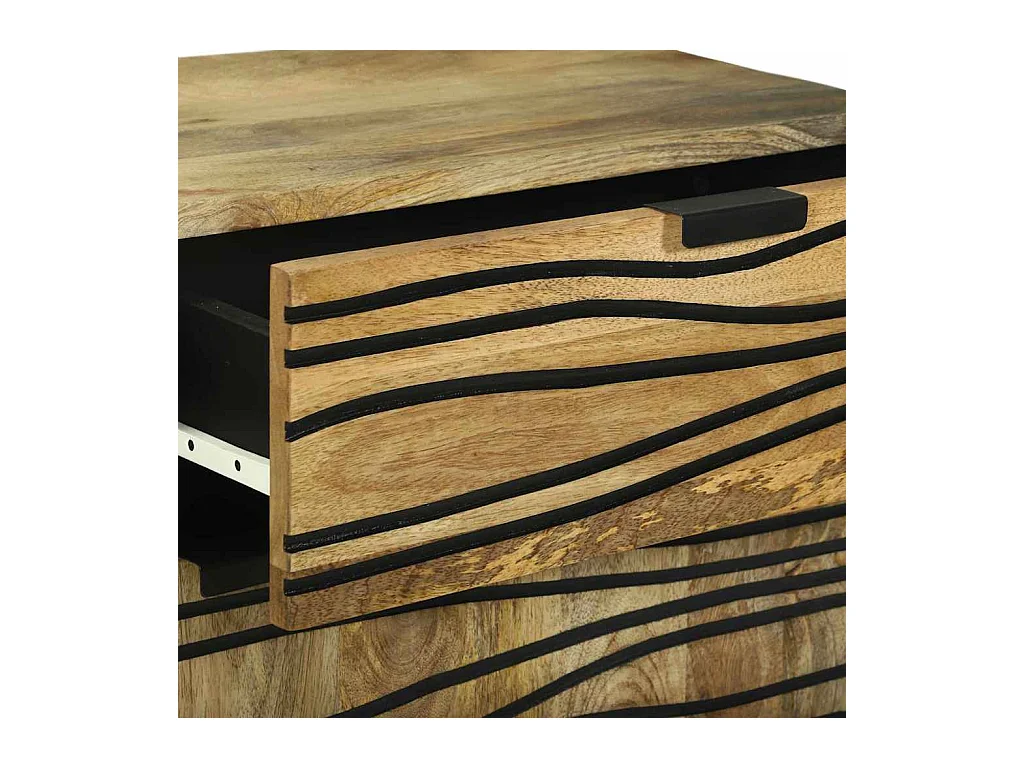 Mesita de noche 50x33x60 cm – Madera maciza de mango