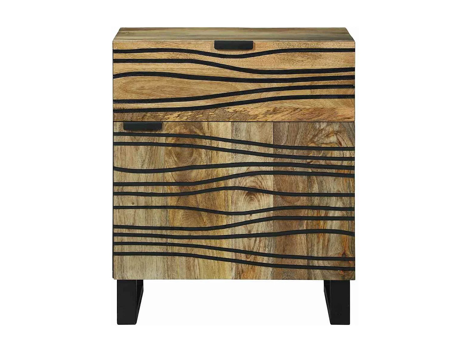 Table de chevet 50x33x60 cm – Bois de manguier massif