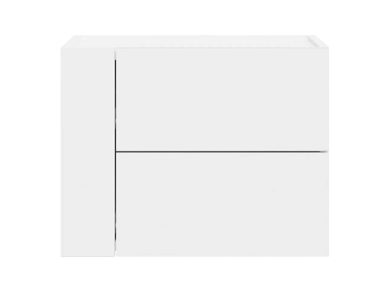 Tables de chevet murales 2 pcs blanc 45x30x35 cm