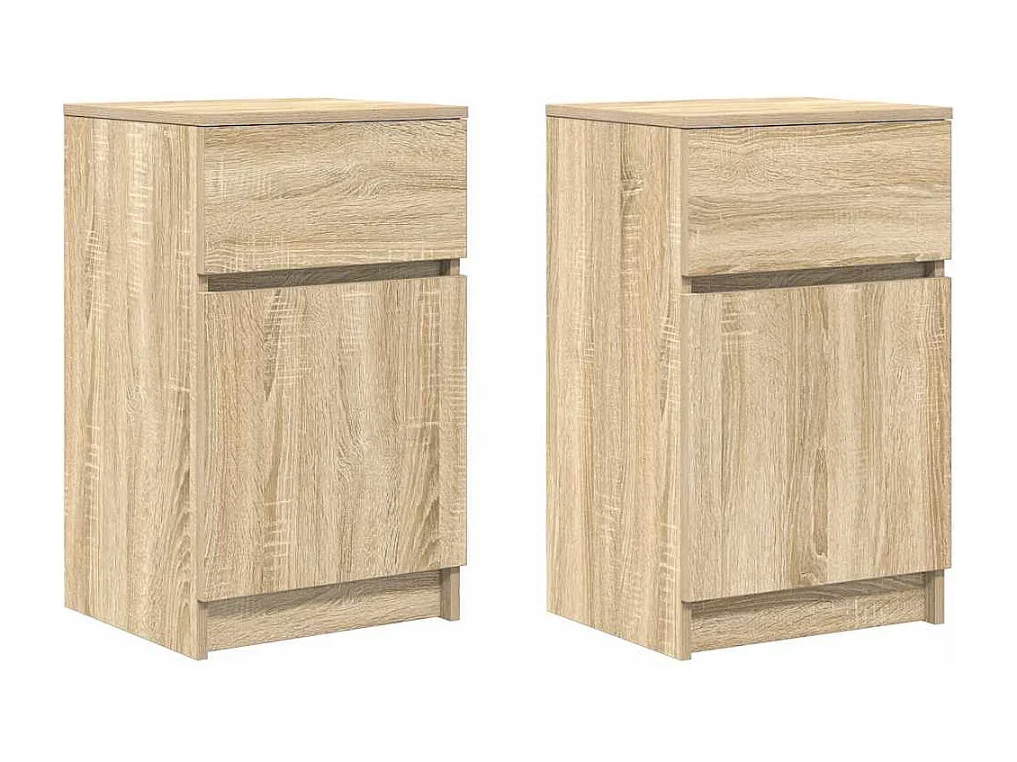 Nachttische 2 Stück Sonoma Eiche 39x35x65 cm Holzwerkstoff