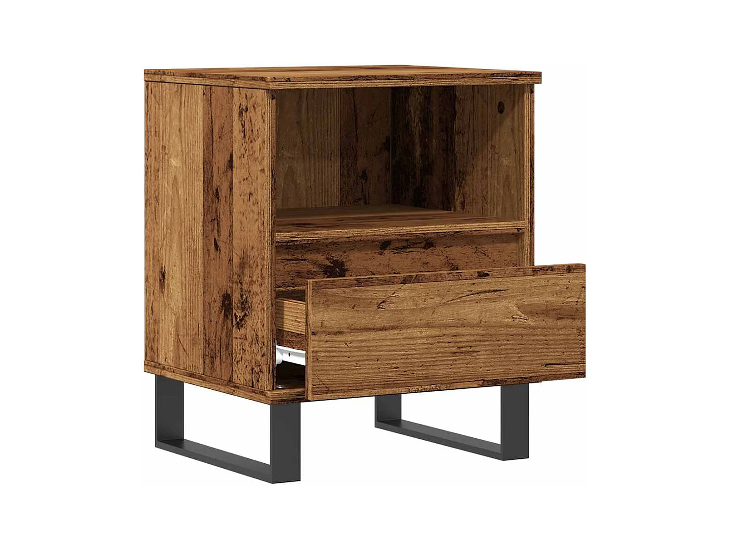 Table de chevet vieux bois 40x35x50 cm bois d’ingénierie