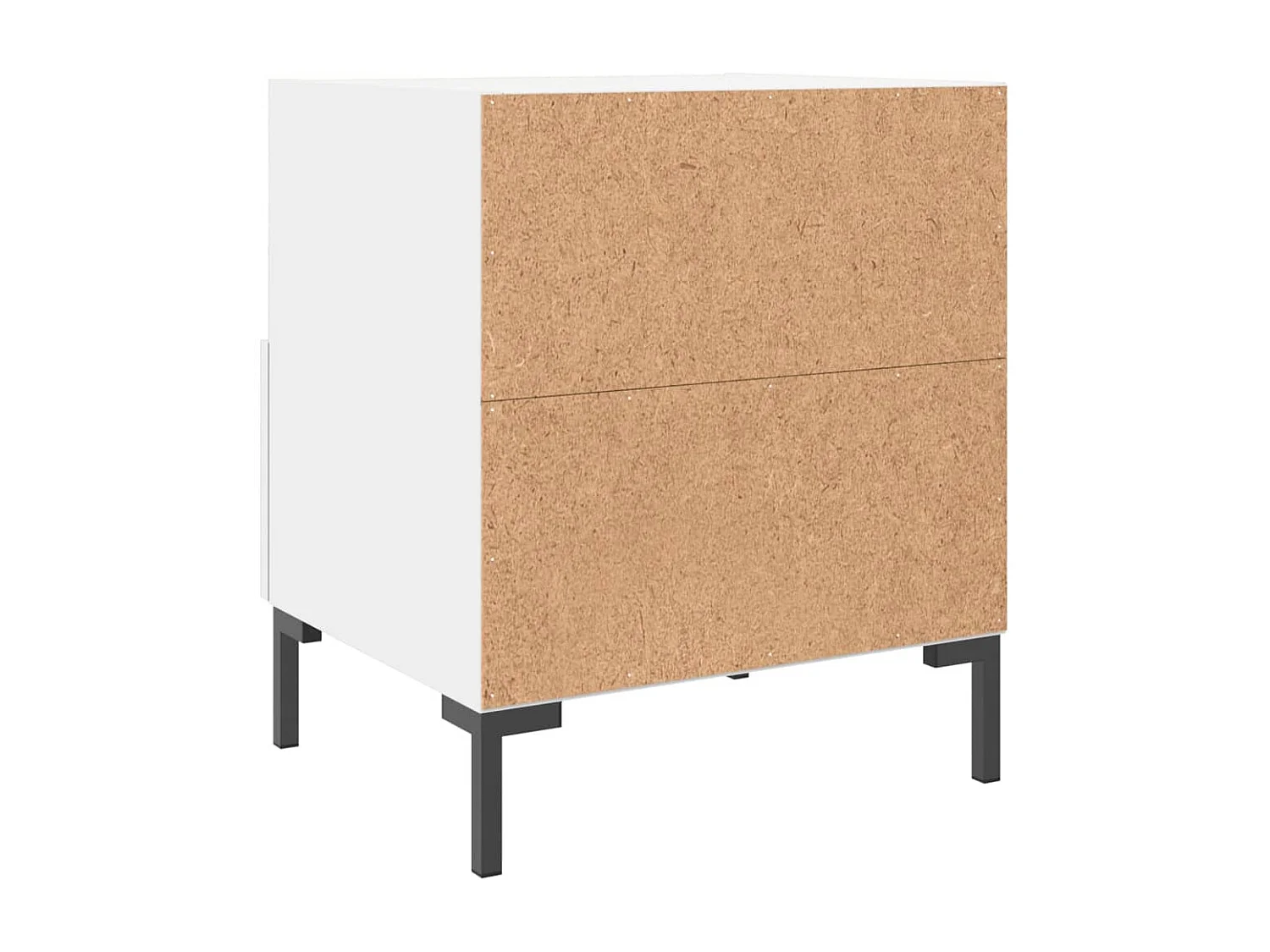 Comodini 2 pezzi bianchi 40x35x47,5 cm in legno ingegnerizzato