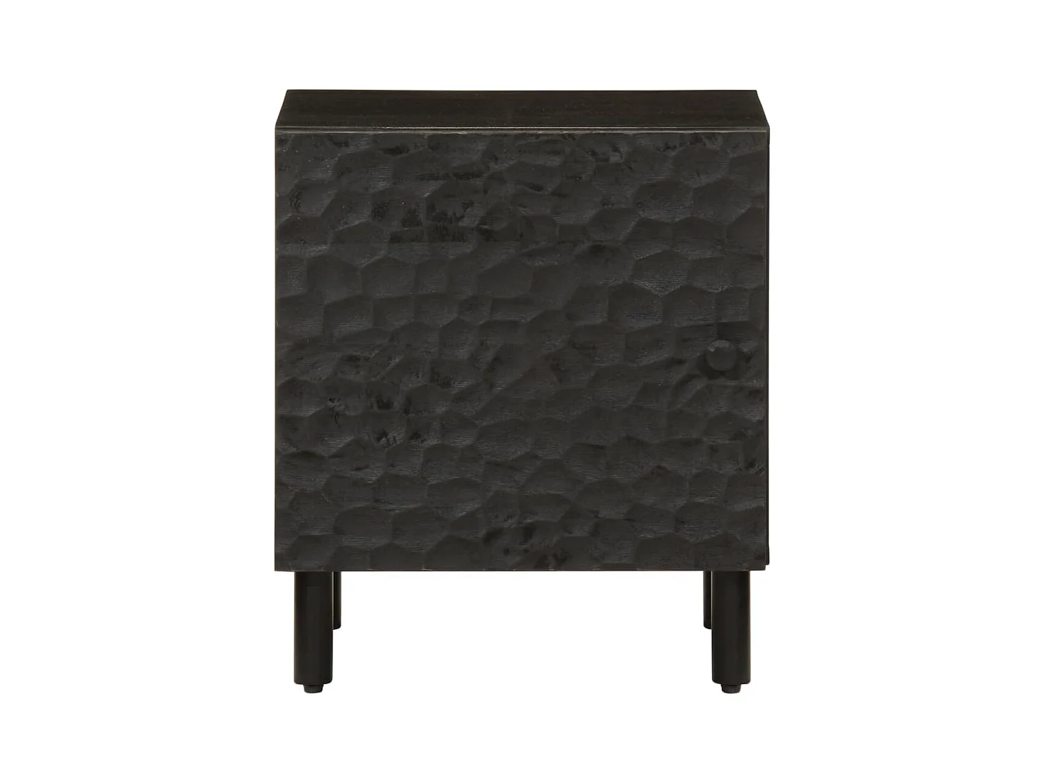 Tables de chevet 2 pcs noir 40x33x46 cm bois de manguier solide