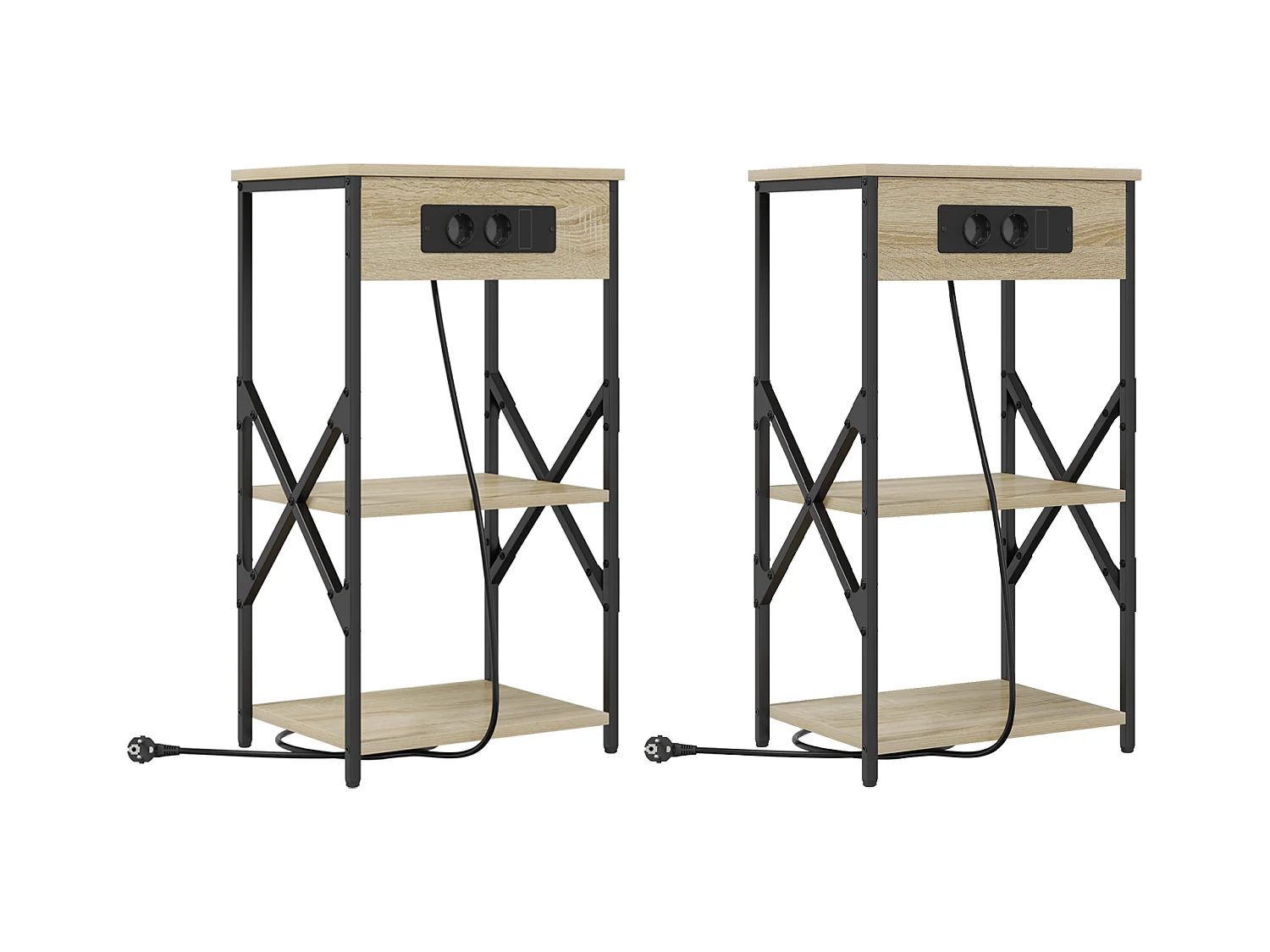 Armoires de chevet 2 pcs Chêne sonoma 41 x 31 x 76 cm