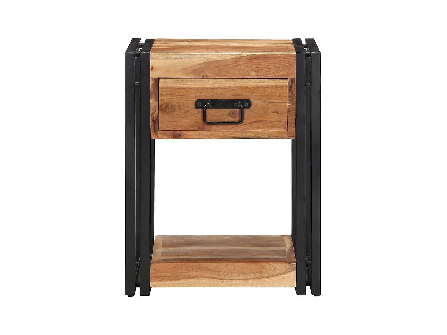 Set de 2 tables de nuit 40x35x50 cm en bois d'acacia massif