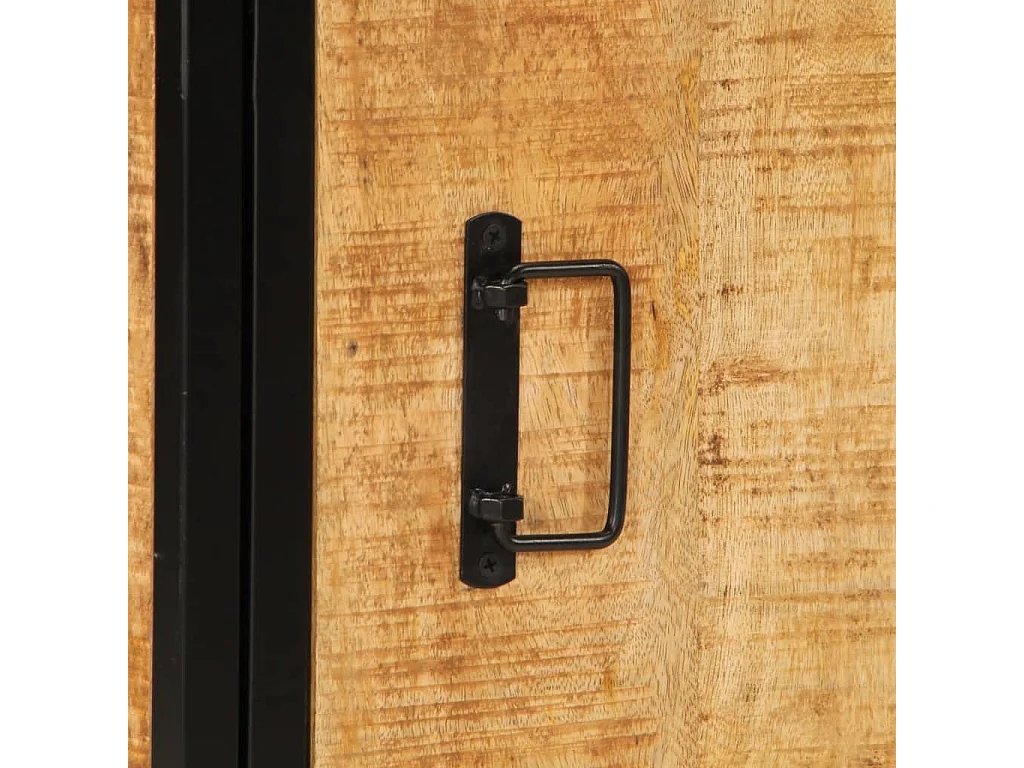 Table de chevet 40x30x52,5 cm bois de manguier massif brut