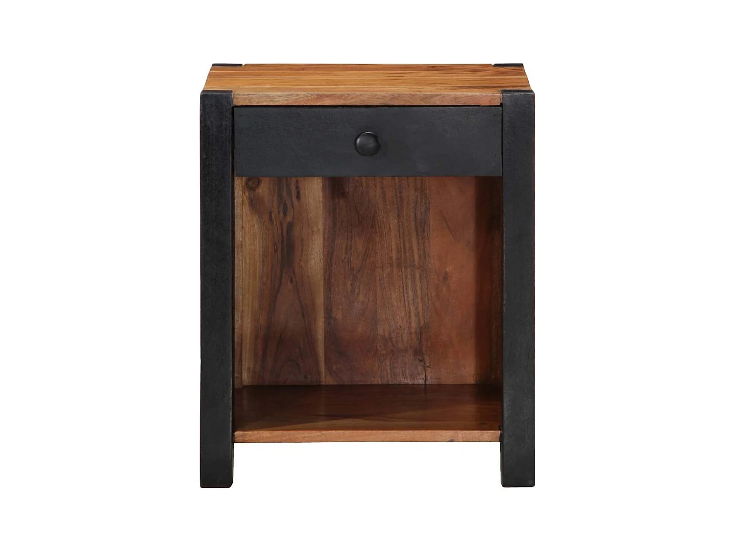 Cabinet de chevet 40x35x50 cm en bois massif d'acacia