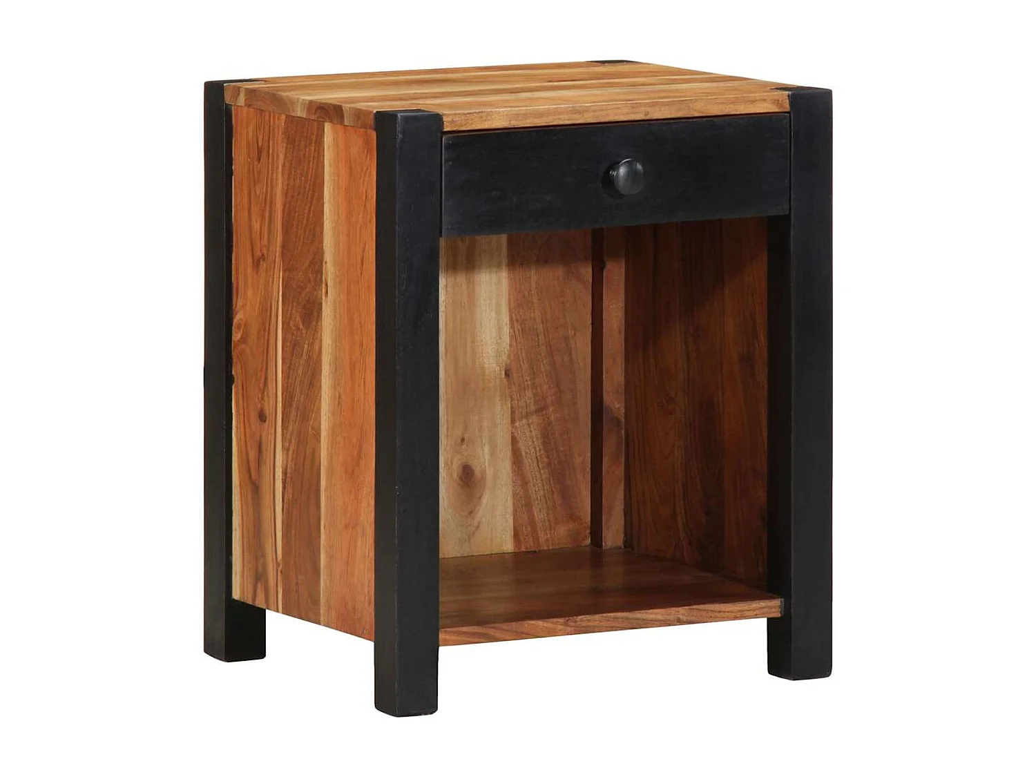 Cabinet de chevet 40x35x50 cm en bois massif d'acacia