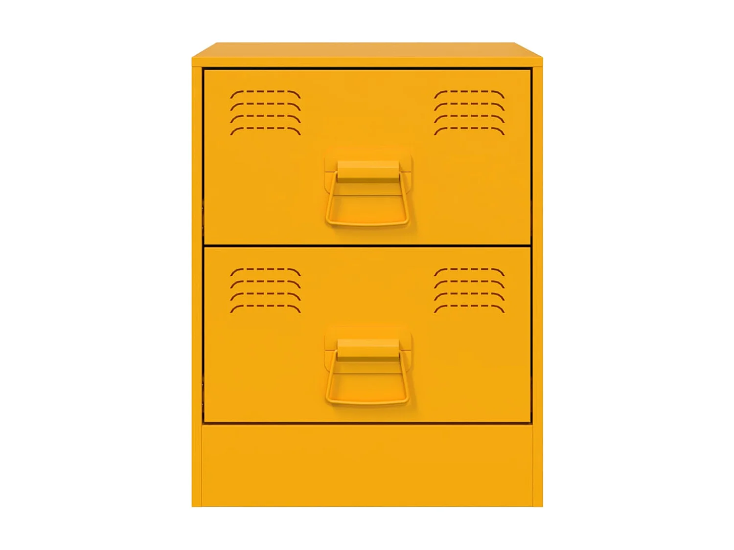 Tables de chevet 2 pcs jaune 34,5x39x44 cm acier