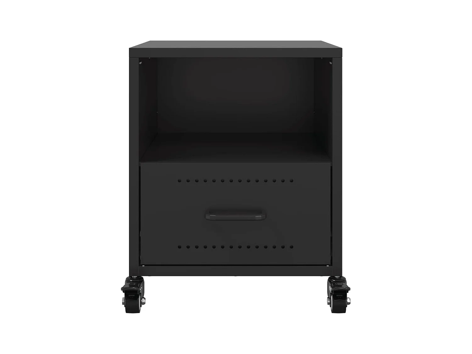 Tables de chevet 2 pcs noir 36x39x43,5 cm acier