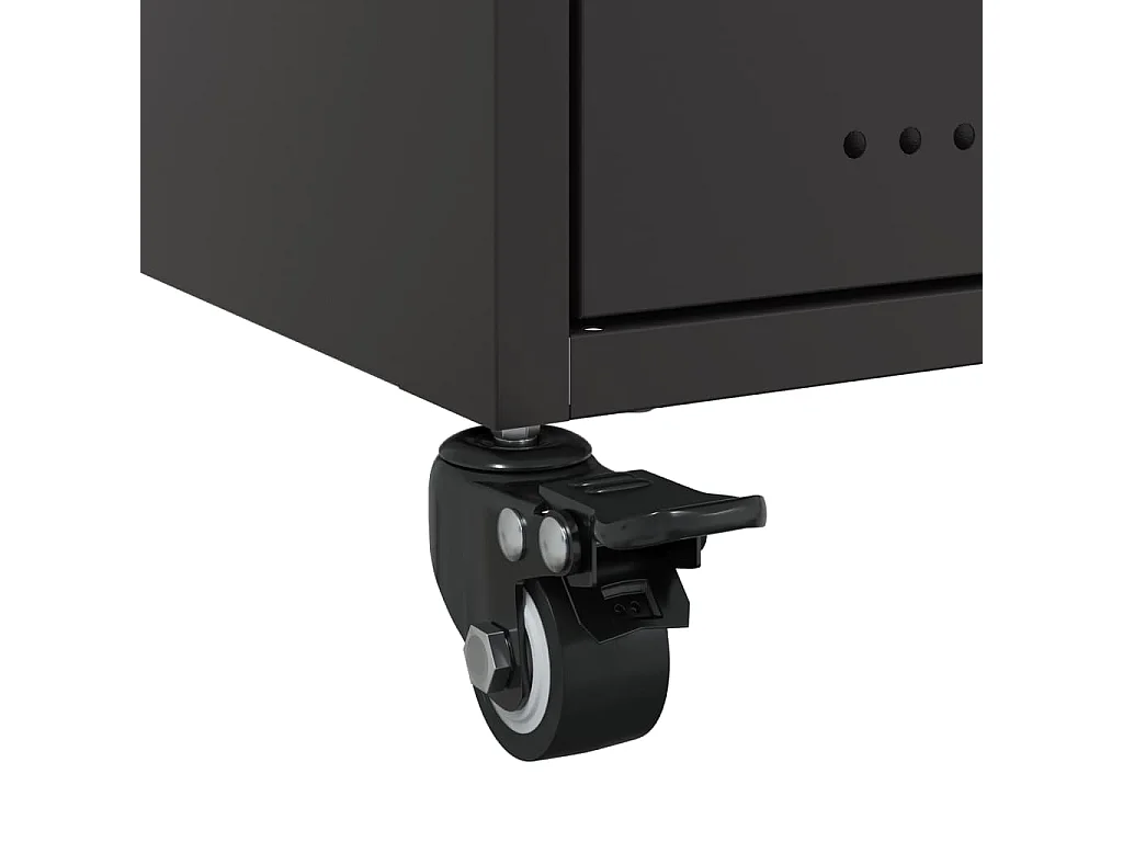 Tables de chevet 2 pcs noir 36x39x43,5 cm acier