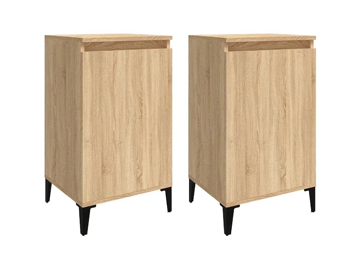 Comodini 2 pezzi in rovere Sonoma 40x35x70cm in legno ingegnerizzato