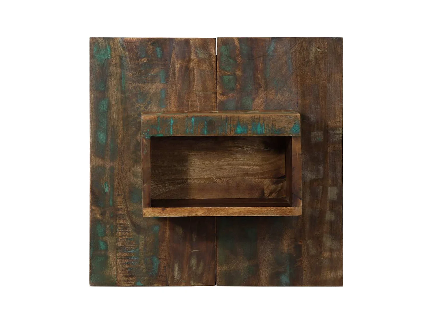 Veelkleurig nachtkastje 50x27x50 cm gerecycled hout