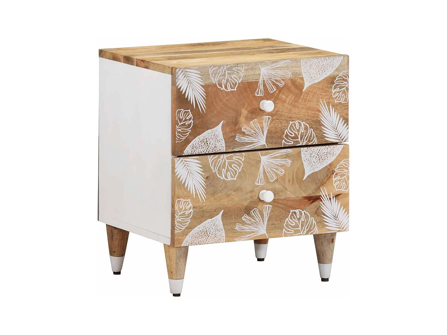 Nachttisch 40x33,5x46 cm massives Mangoholz