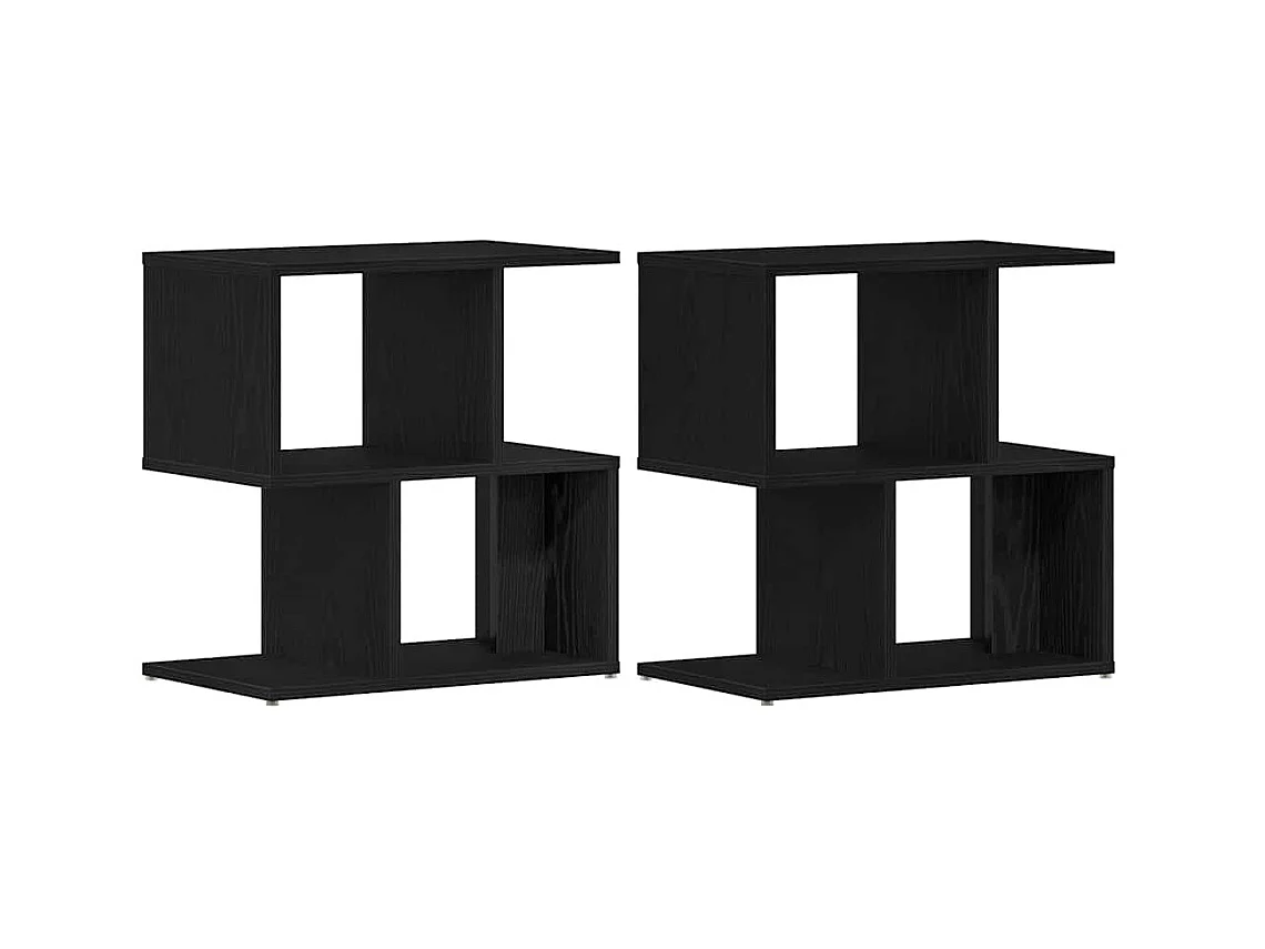 Table de chevet 2 pcs Chêne noir 50x30x51,5 cm Bois aggloméré