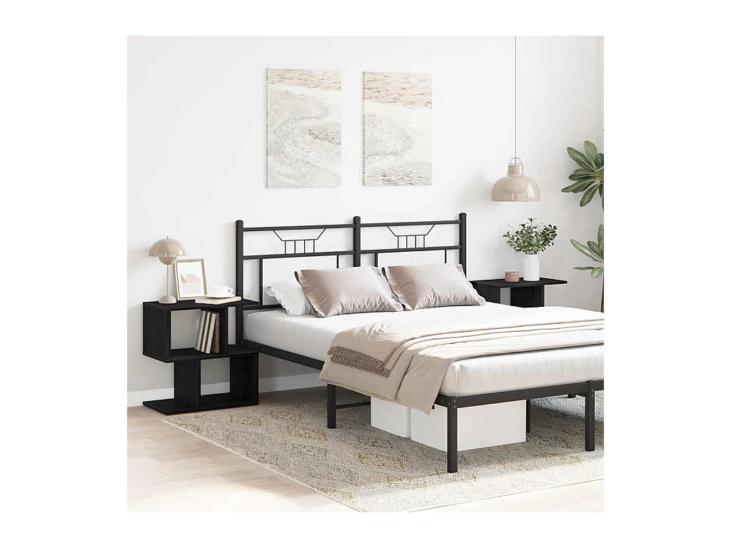 Table de chevet 2 pcs Chêne noir 50x30x51,5 cm Bois aggloméré