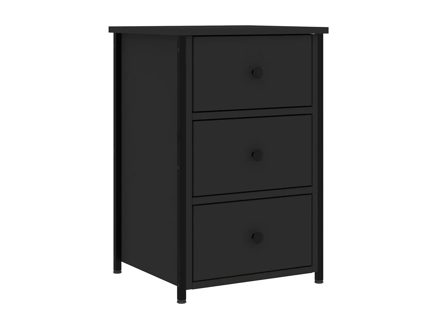 Tables de chevet 2 pcs noir 40x36x60 cm bois d’ingénierie