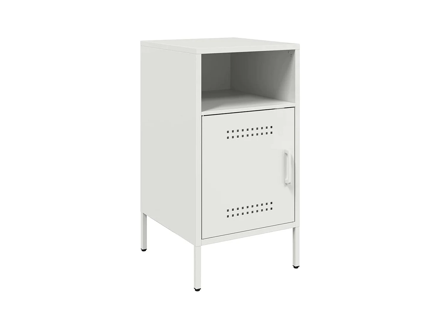Tables de chevet 2 pcs blanc 36x39x68 cm acier