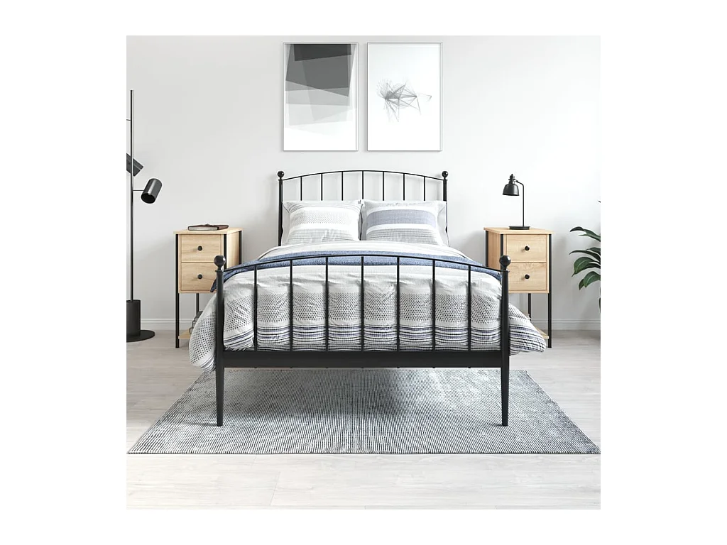 Tables de chevet 2pcs chêne sonoma 32x42x70cm bois d'ingénierie