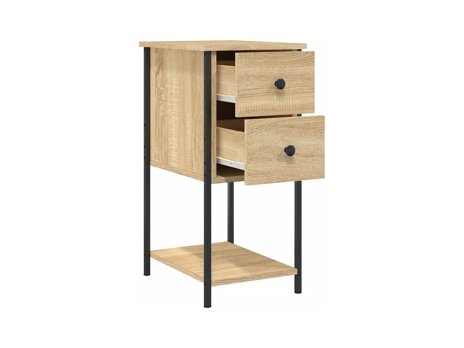 Tables de chevet 2pcs chêne sonoma 32x42x70cm bois d'ingénierie