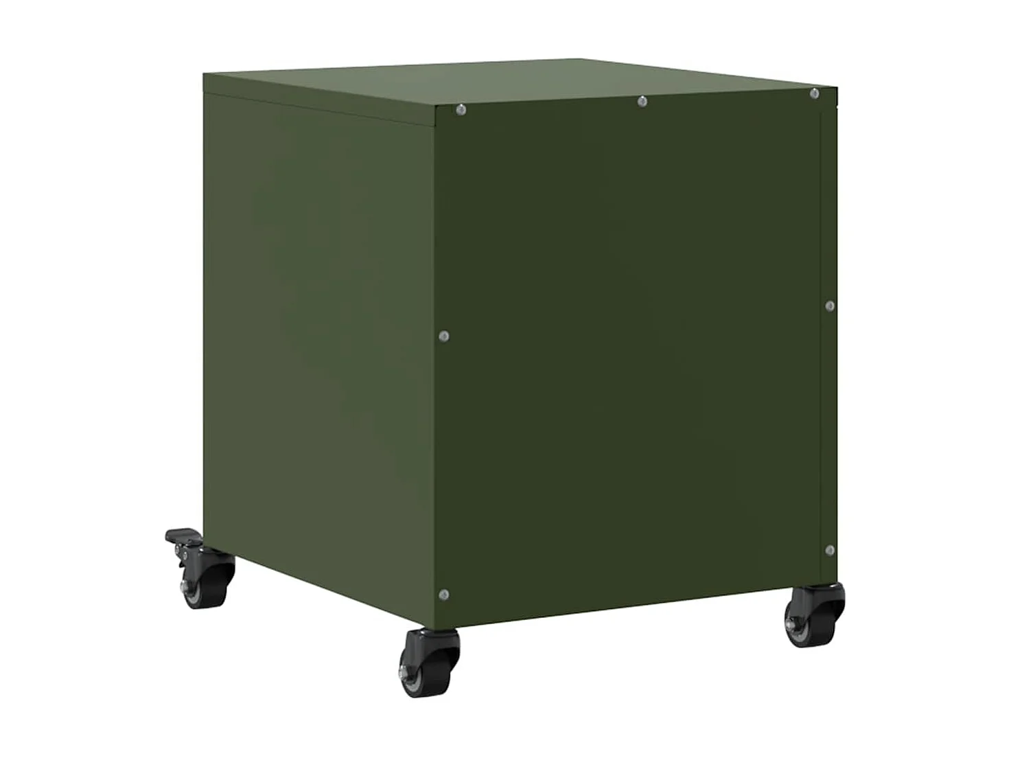 Tables de chevet 2 pcs vert olive 36x39x43,5 cm acier