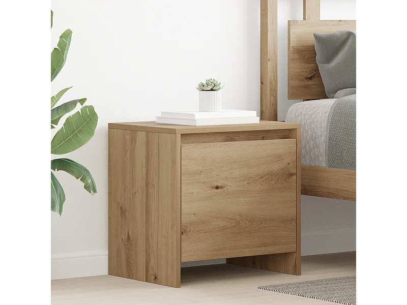 Cabinet de chevet chêne artisanal 45 x 34 x 44.5 cm