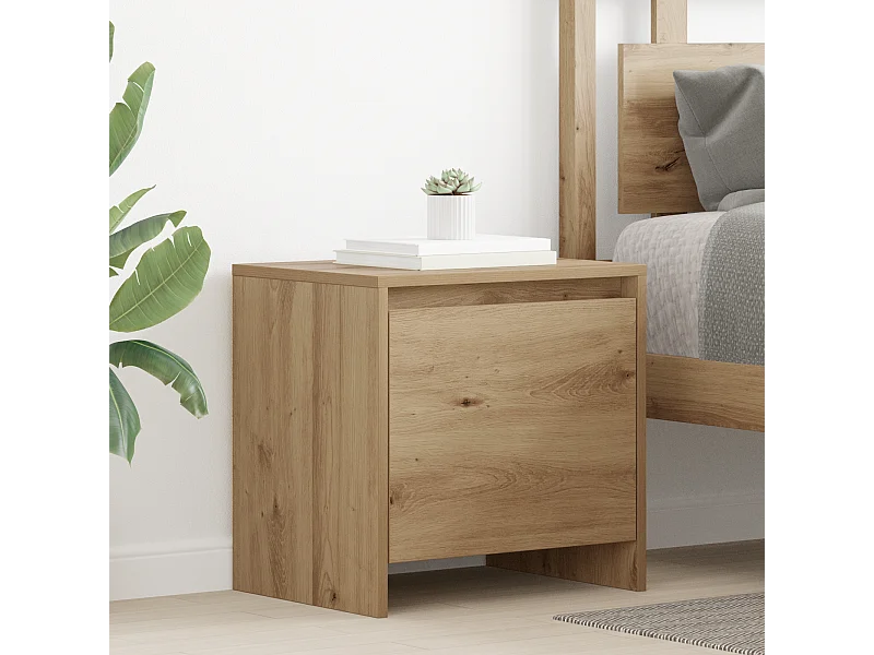 Cabinet de chevet chêne artisanal 45 x 34 x 44.5 cm