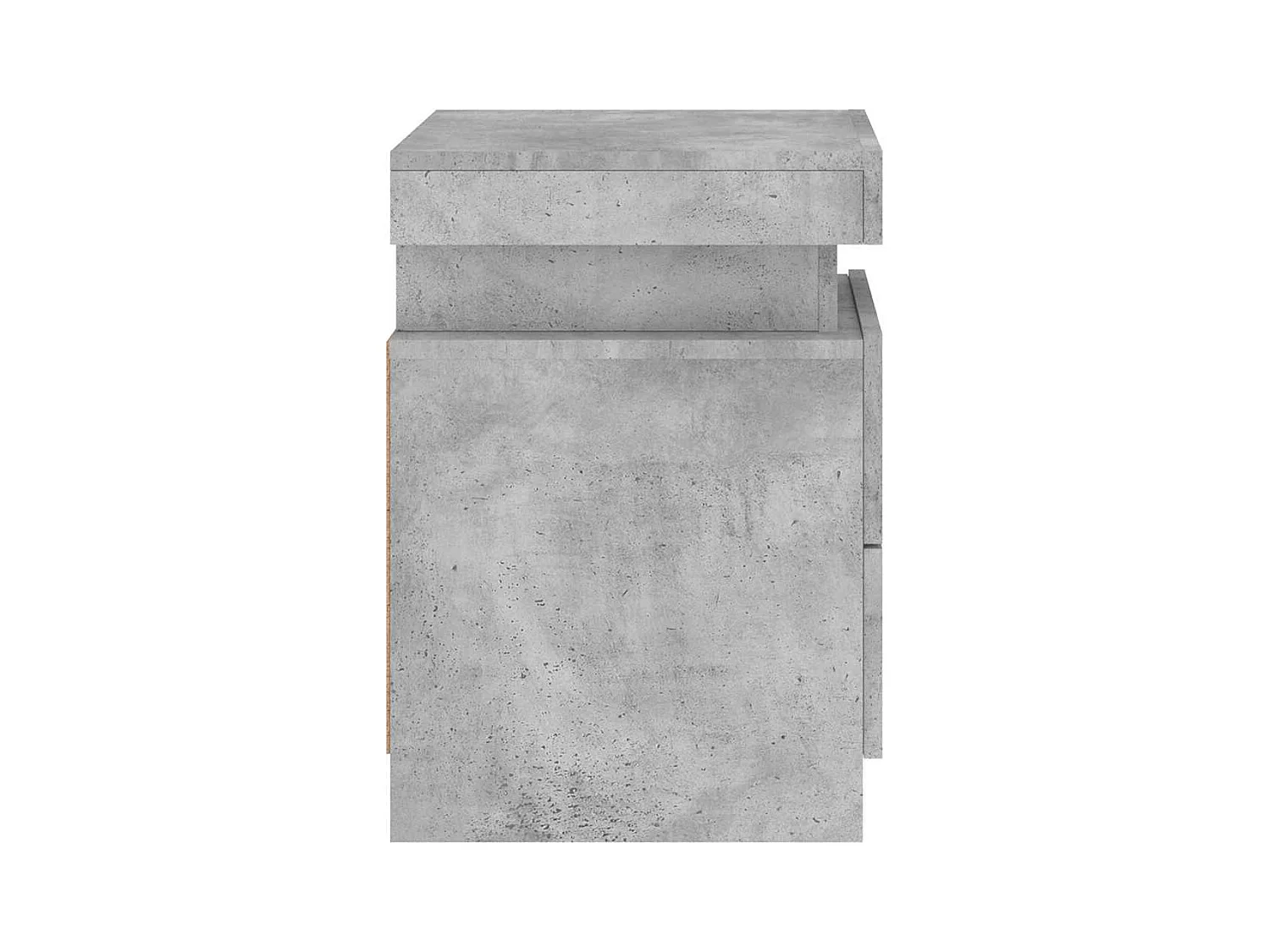 Tables de chevet avec lumières LED 2 pcs gris béton 35x39x55 cm