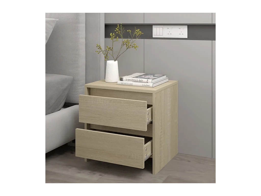 Nachttisch aus Sonoma-Eiche, 45 x 34,5 x 44,5 cm, Holzwerkstoff