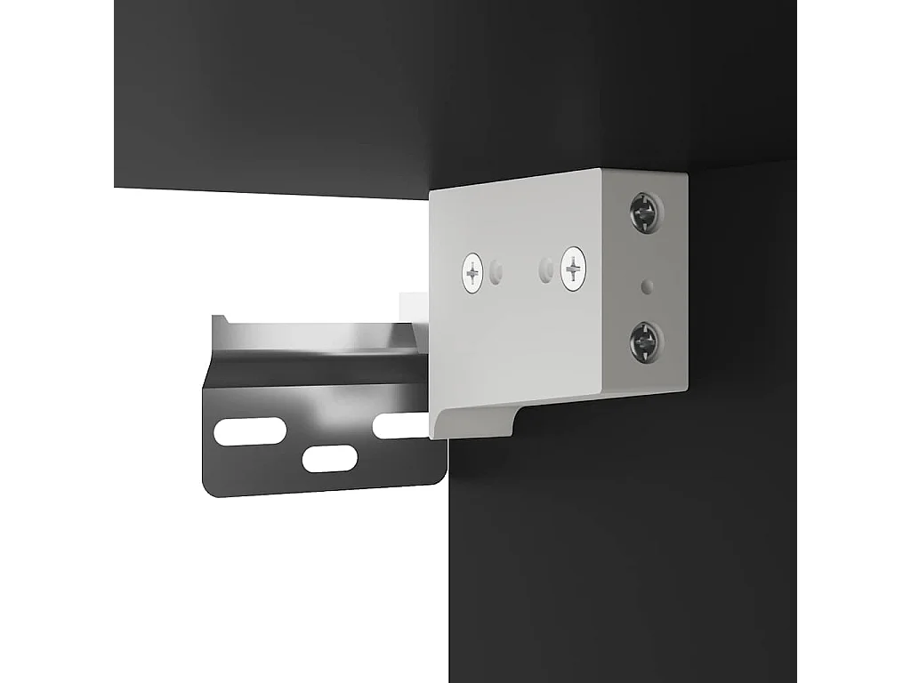 Mesita de noche de pared negra 40x31x39,5 cm