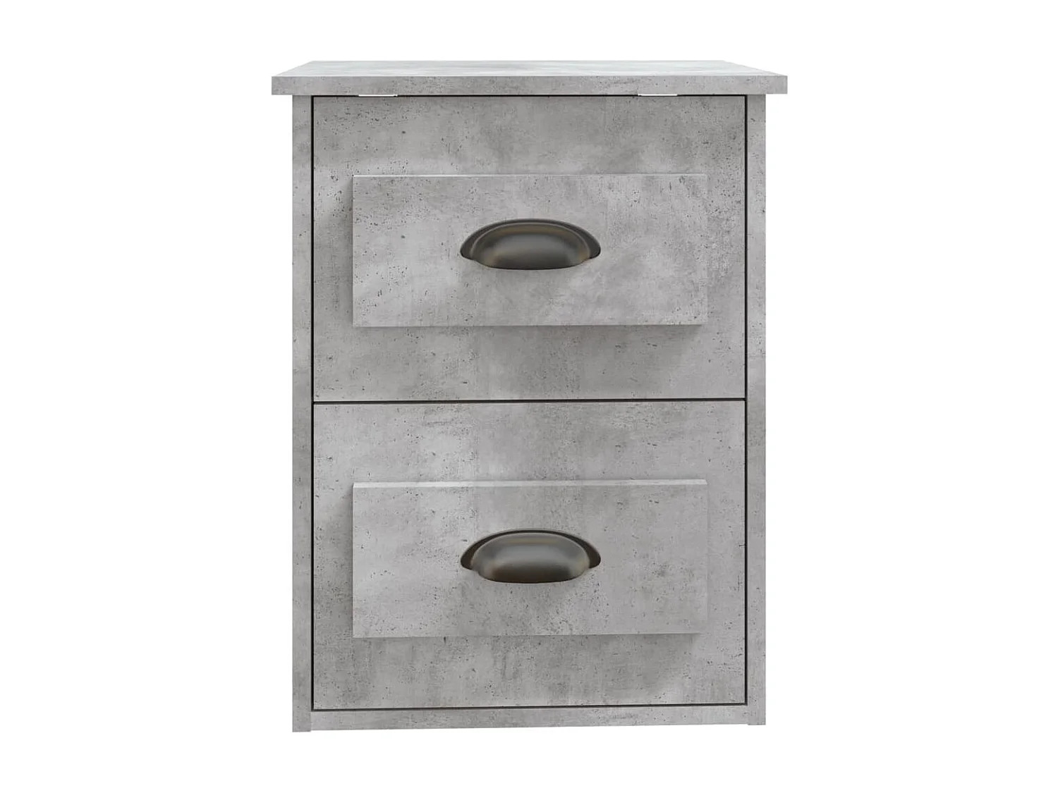 Tables de chevet murales 2 pcs gris béton 41,5x36x53 cm