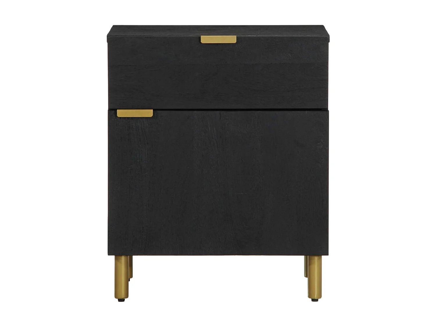 Table de chevet noir 50x33x60 cm bois d'ingénierie