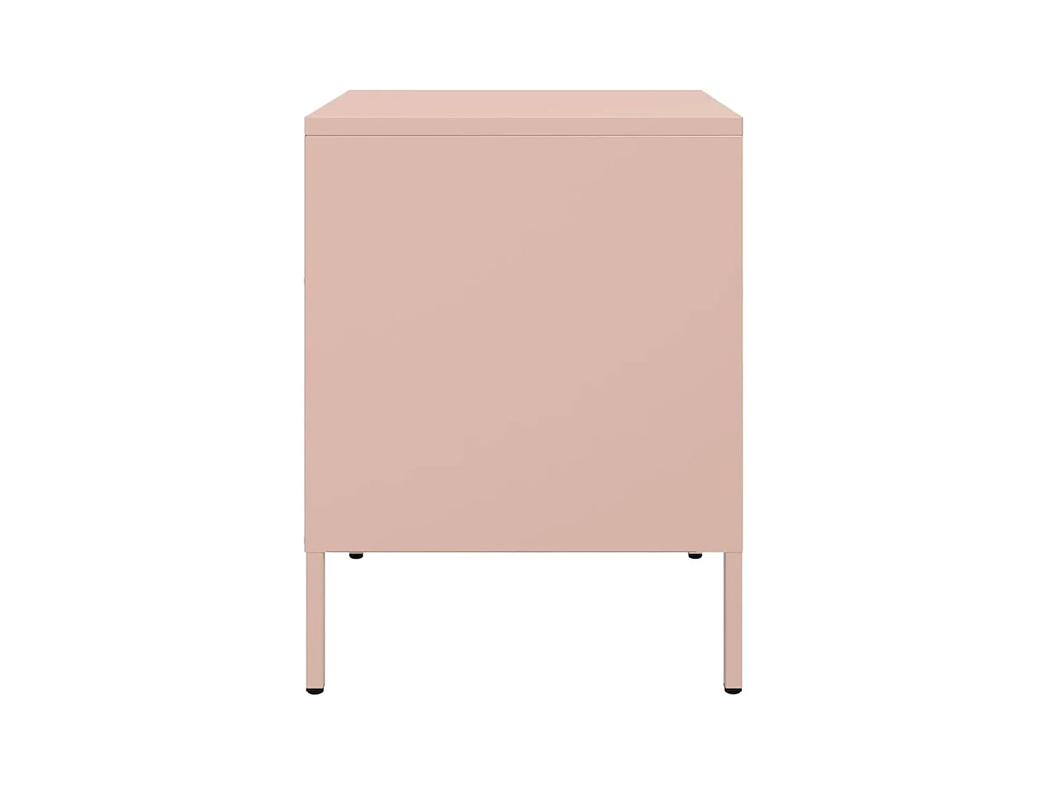 Table de chevet rose 36x39x50,5 cm acier