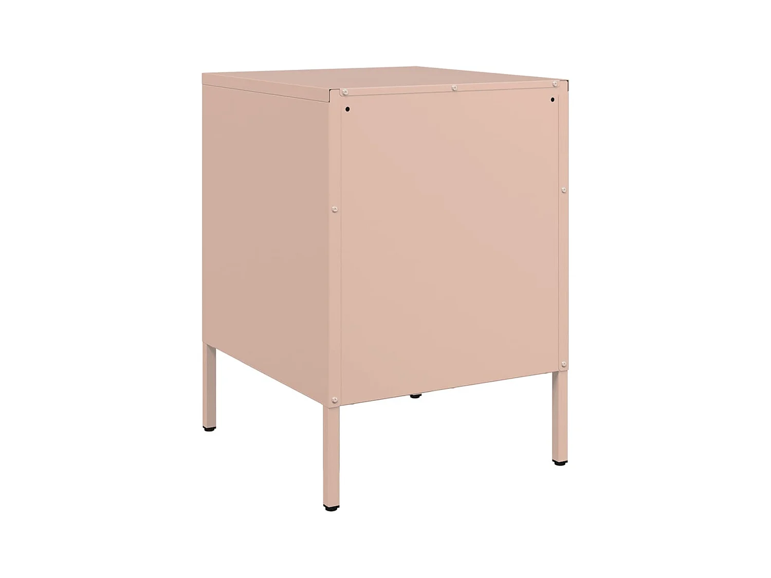 Table de chevet rose 36x39x50,5 cm acier