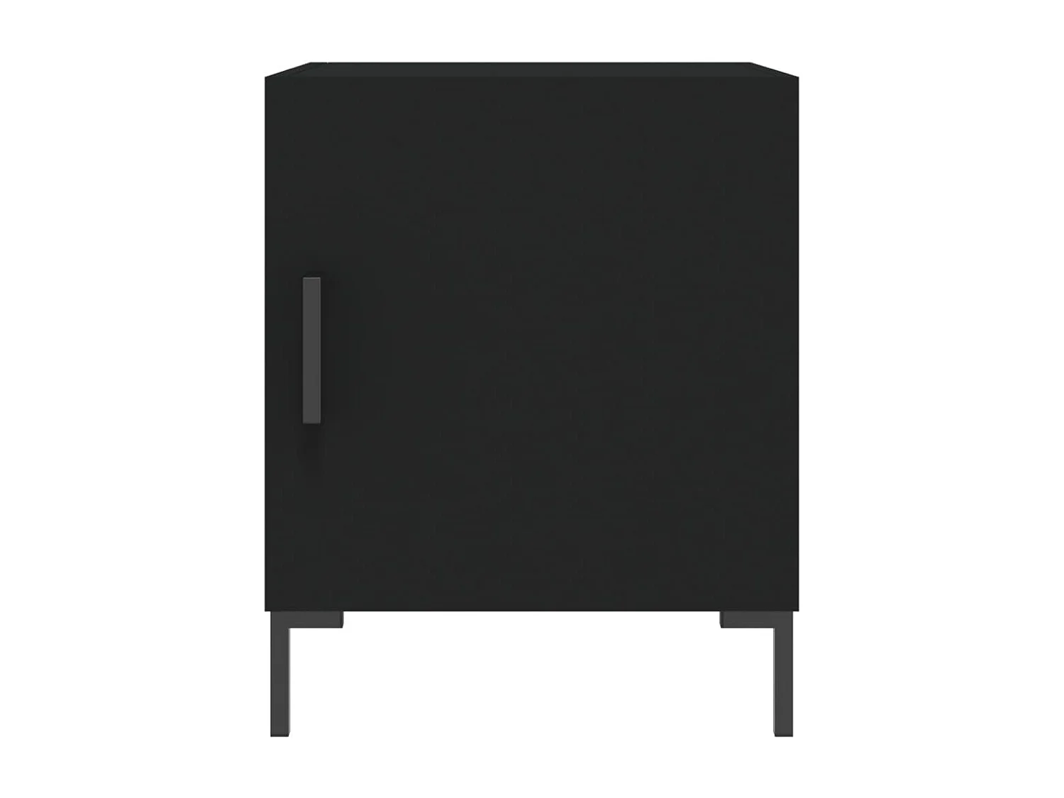 Comodino nero 40x40x50 cm in legno ingegnerizzato