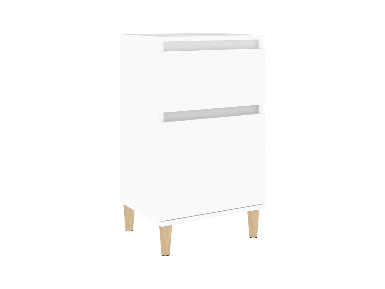 Table de chevet blanc 40x35x70 cm