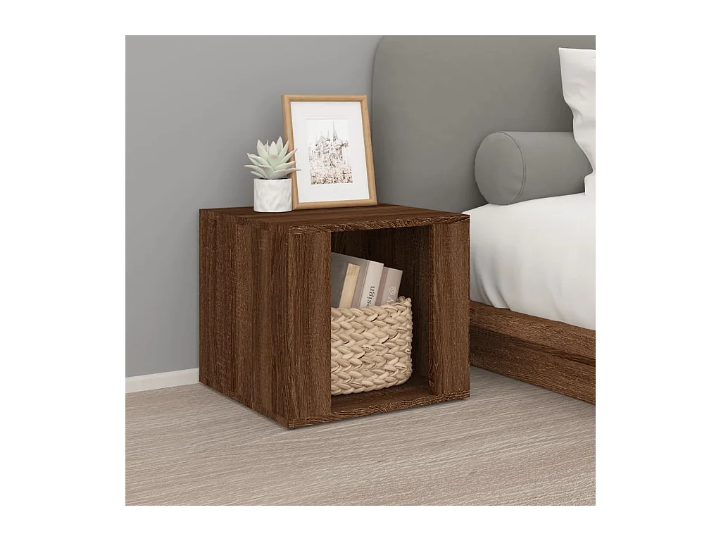 Table de chevet Chêne marron 41x40x36 cm Bois d'ingénierie