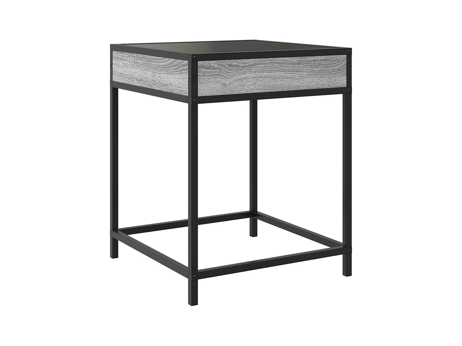 Nachtkastje met LED infinity sonoma grijs 40x40x51 cm