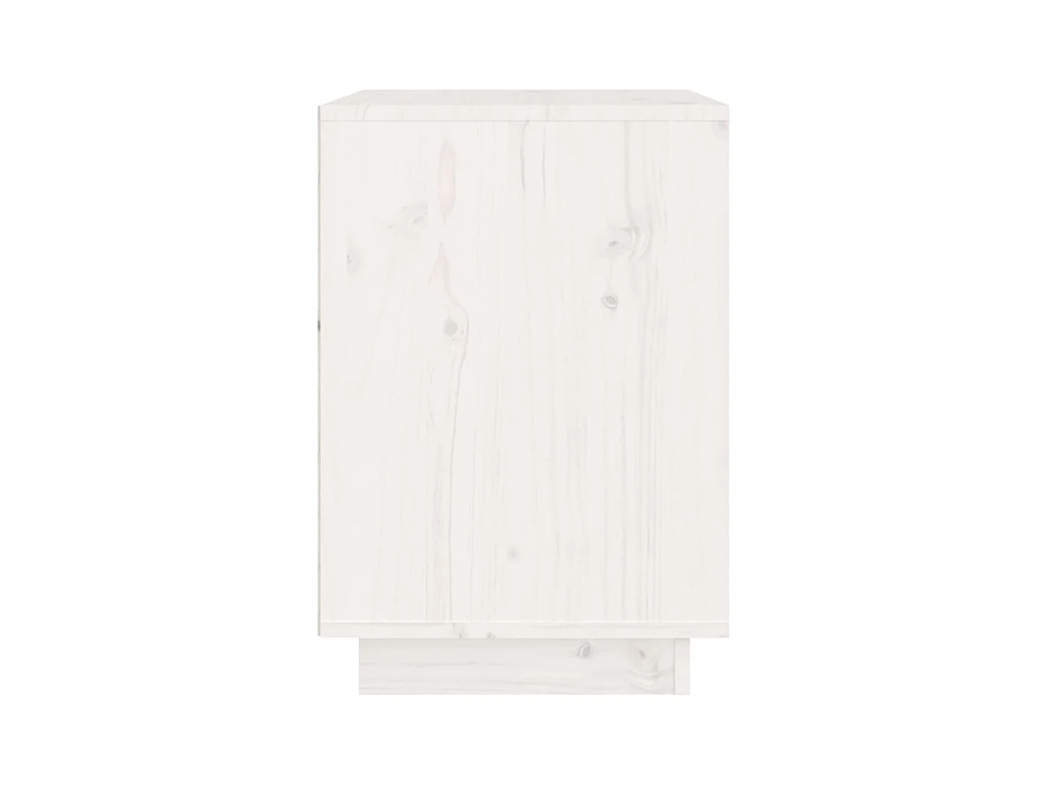 Mesita de noche Blanca 40x35x50 cm Madera maciza de pino