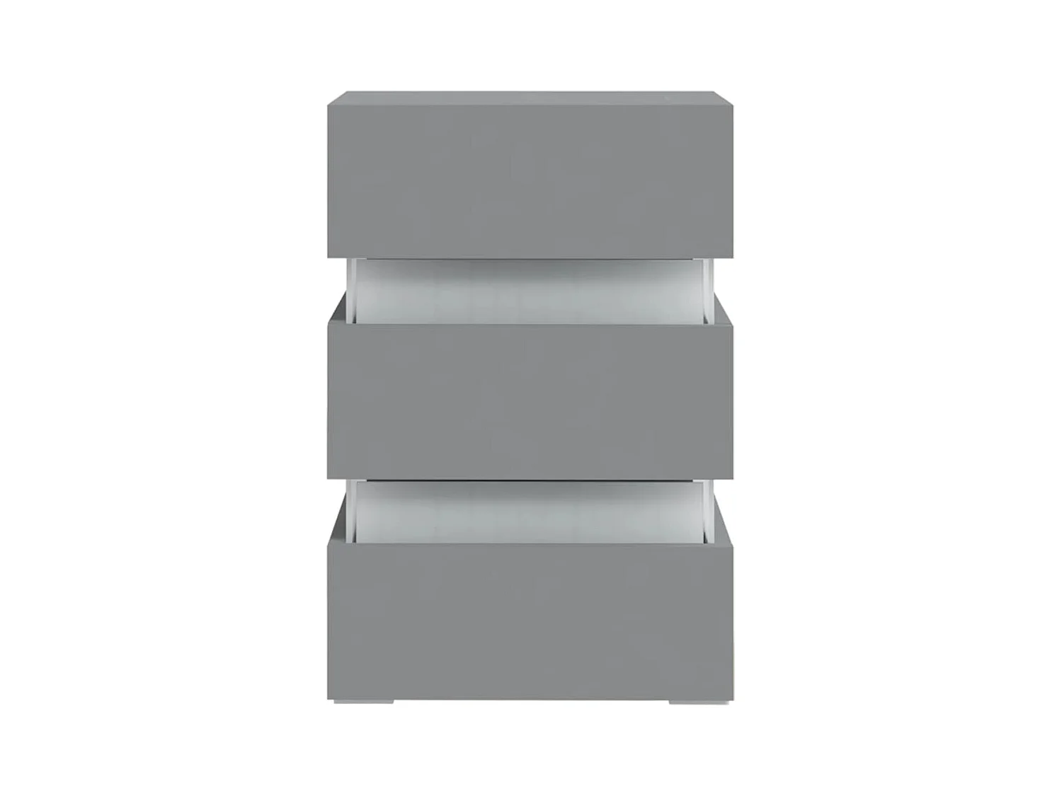 Table de chevet à LED Gris 45x35x67 cm Bois d'ingénierie