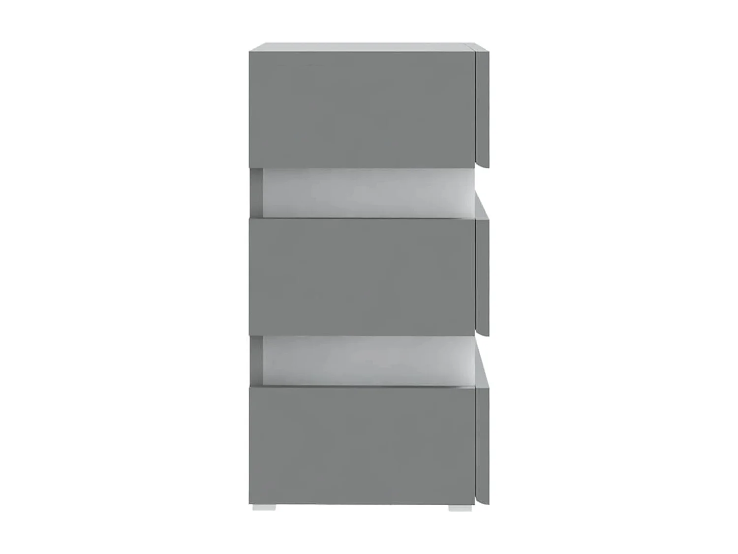 Table de chevet à LED Gris 45x35x67 cm Bois d'ingénierie