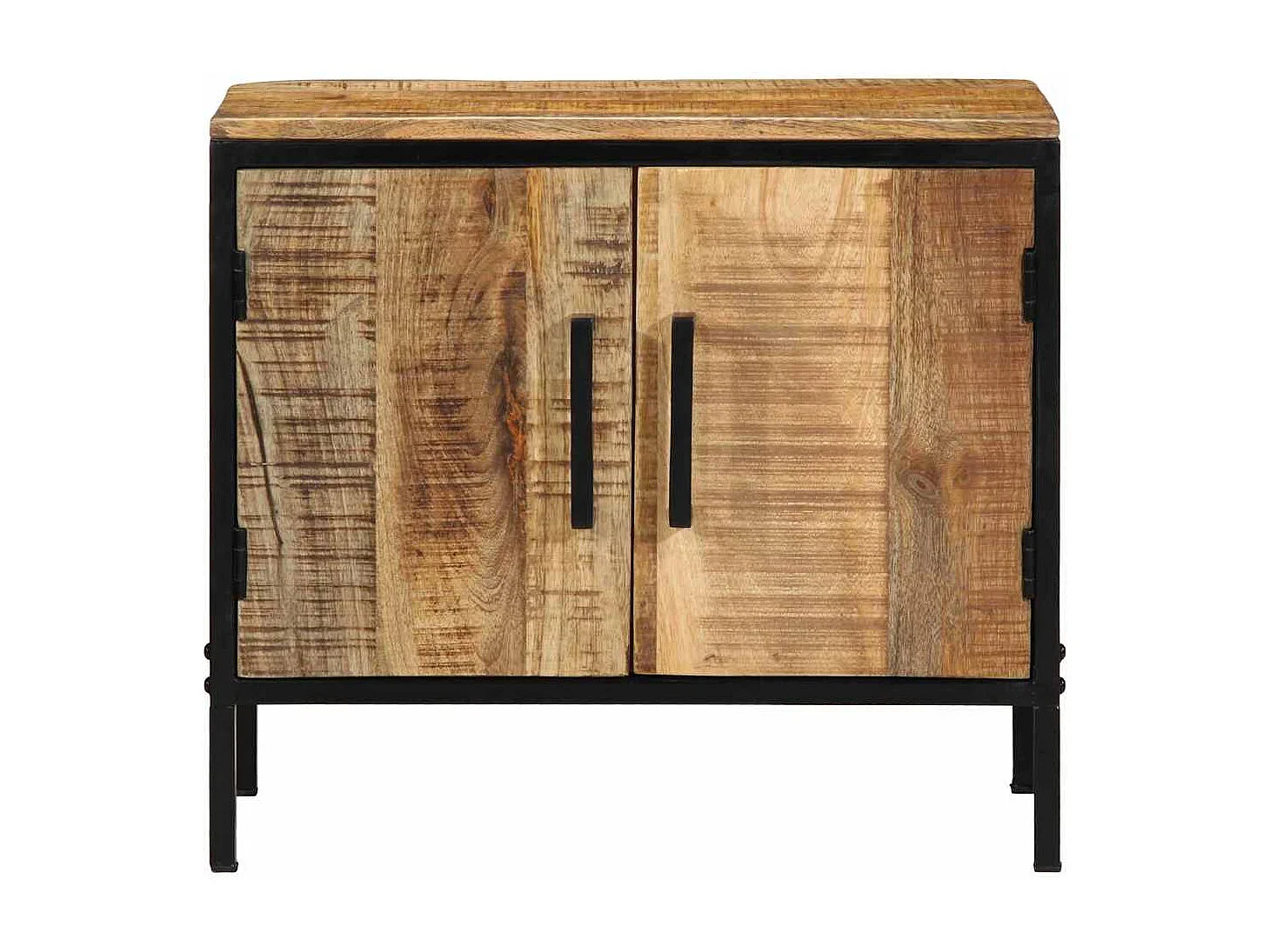 Tables de nuit 2 pcs 50x30x45 cm Bois massif brut de manguier