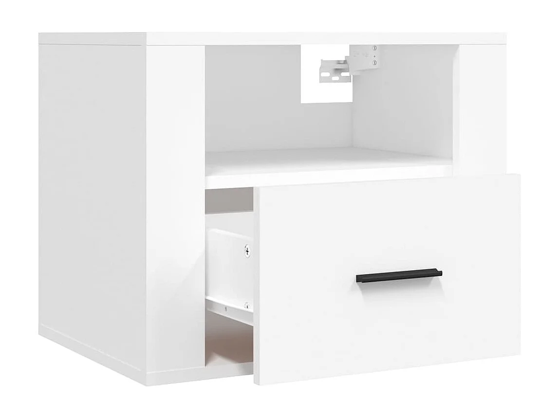Comodini da parete 2 pz Bianco 50x36x40 cm