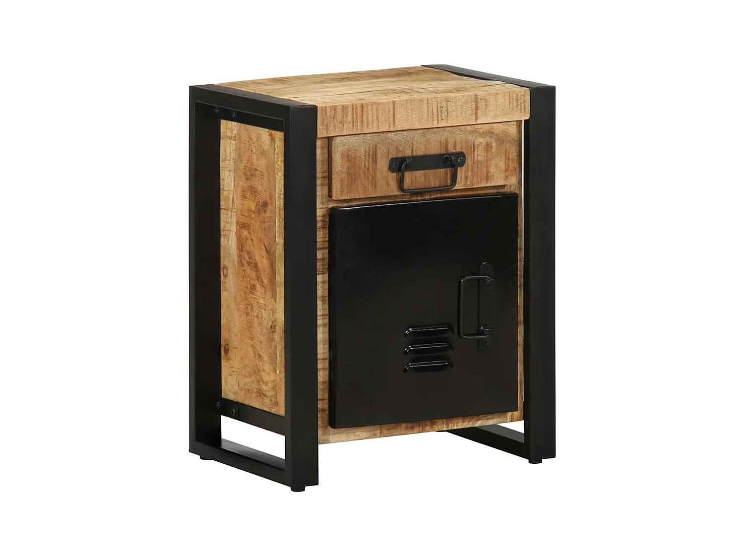 Table de chevet 40x30x50 cm bois massif de manguier brut