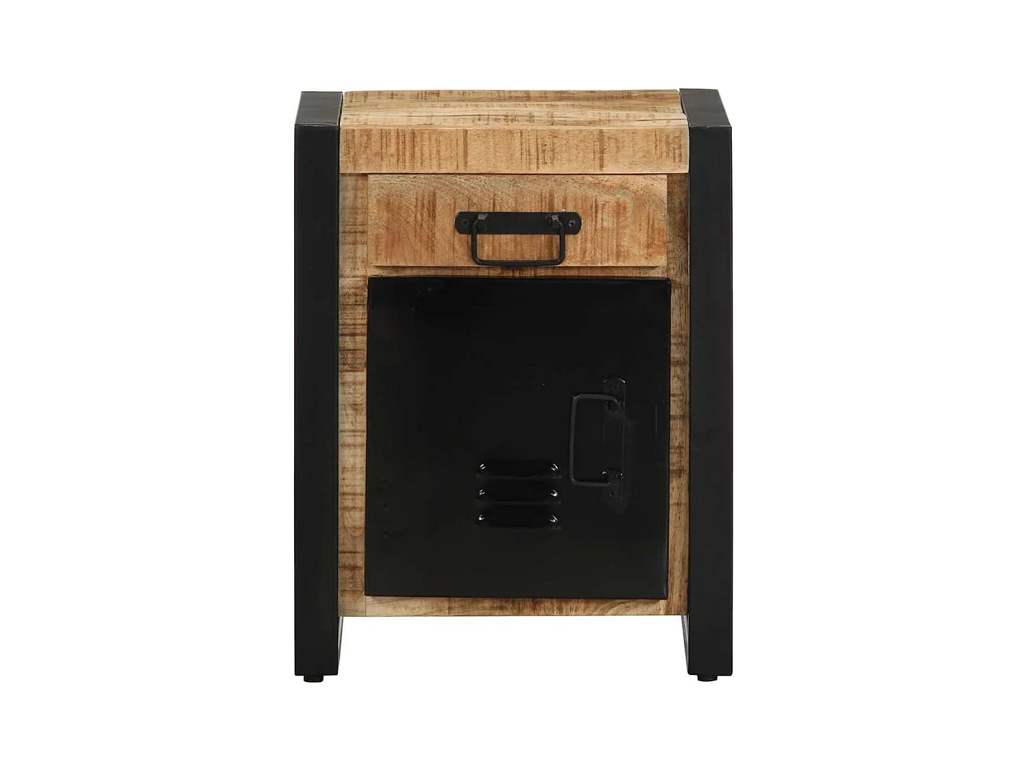 Table de chevet 40x30x50 cm bois massif de manguier brut