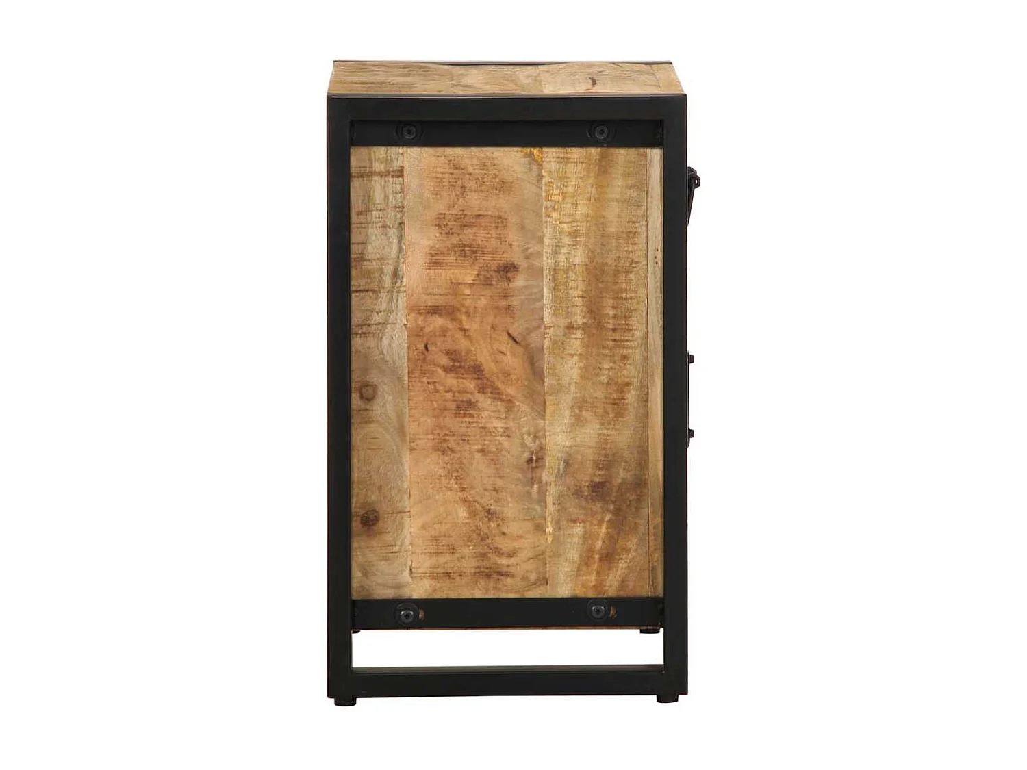 Mesita de noche 40x30x50 cm madera maciza de mango en bruto