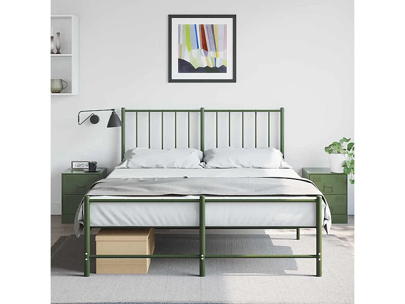 Tables de chevet 2 pcs vert 34,5x39x44 cm acier