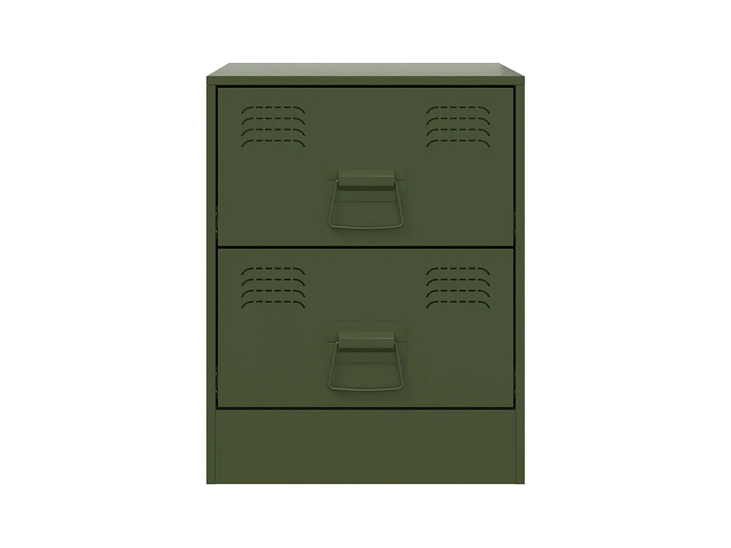 Tables de chevet 2 pcs vert 34,5x39x44 cm acier